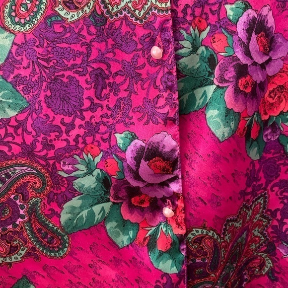 Victoria's Secret Vintage Gold Label Floral Sleep Shirt Pajama Nightie Sz P/S - Picture 3 of 7